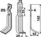 Preview: Fräsmesser 165x25mm, rechts